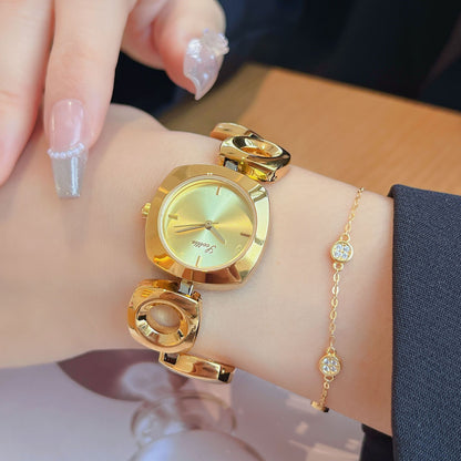 Women's Irregular Hollow-out Gold Fashion Good-looking Bracelet Watch