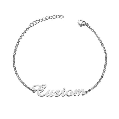 English Letter Name Personalized Cross Chain Customized Bracelet