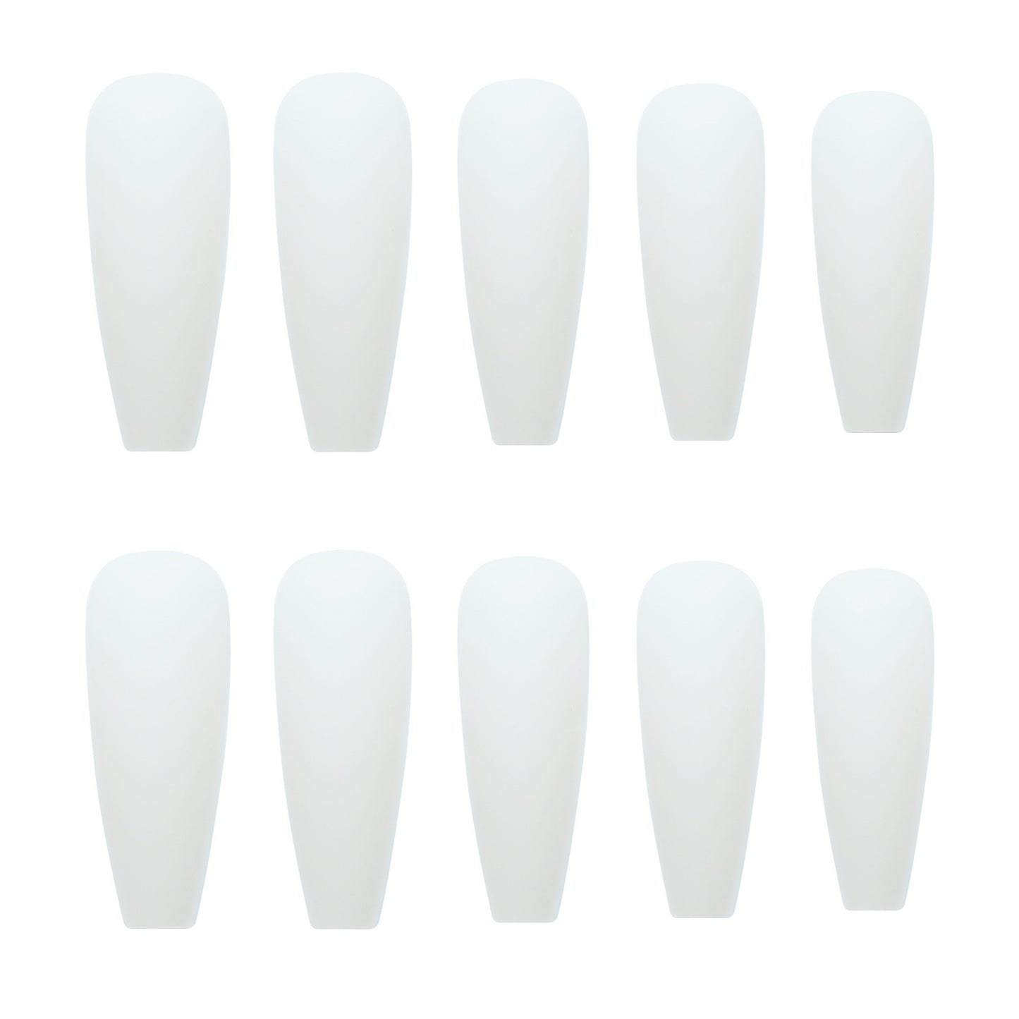 White Long T Grinding Fake Nail Tip Wear