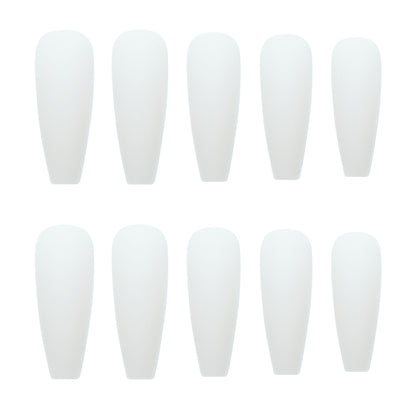 White Long T Grinding Fake Nail Tip Wear
