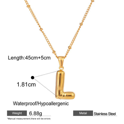Stainless Steel Letter Necklace Advanced