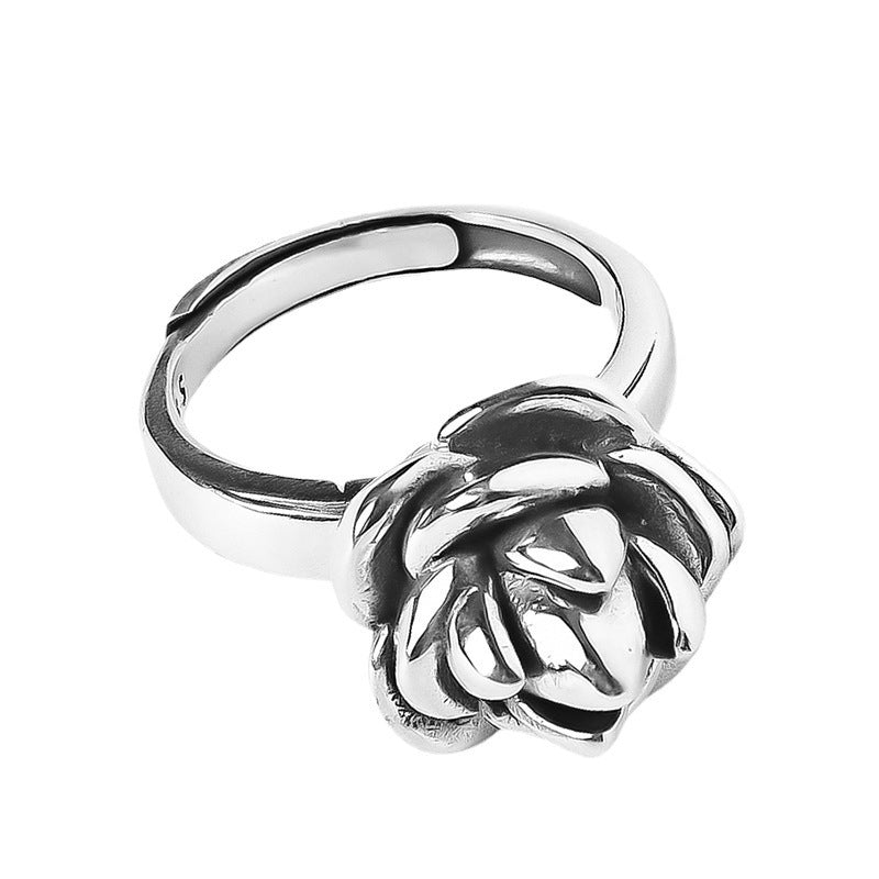 Vintage Simplicity And Exaggeration Peony Flower Ring