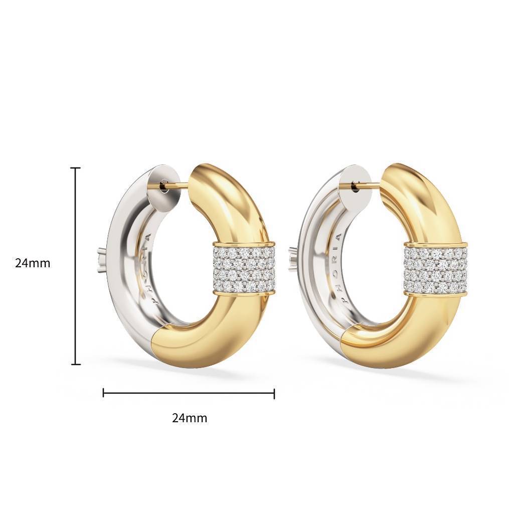 French Retro Golden Zircon Earrings