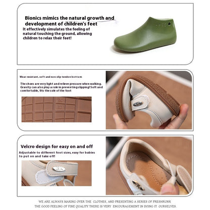 Children's Small Leather Shoes Non-slip Soft Bottom Girl Cute Princess Cartoon Shoes