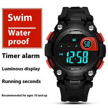 Waterproof Anti-fall Multifunctional Sports Student Electronic Watch