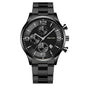 Fashion Numbers Three-eye Calendar Men's Watch