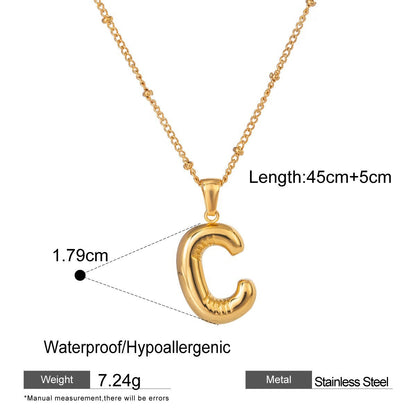 Stainless Steel Letter Necklace Advanced