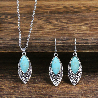 Women's Fashion Earrings And Necklace Set