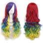 Harajuku Style Colored Female Long Curly Hair Hood