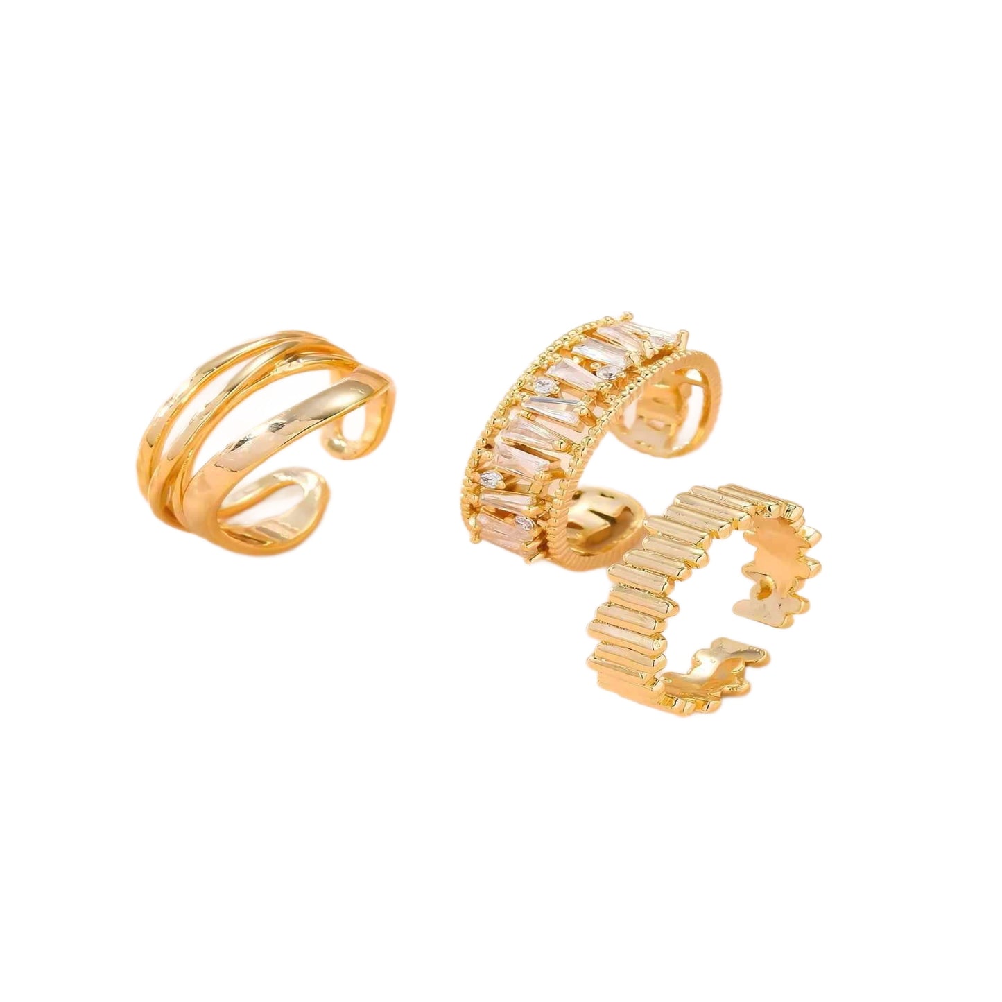 Diamond Studded Women's Irregular Ring With An Open Mouth