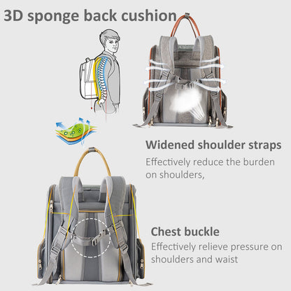 Large Capacity Oxford Cloth And PU Expandable Pet Bag