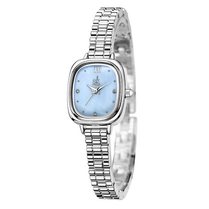Steel Belt Waterproof Quartz Small Square Watch
