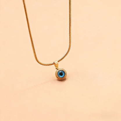 Angel Eyes Titanium Steel Necklace Men's Gold-plated Exquisite