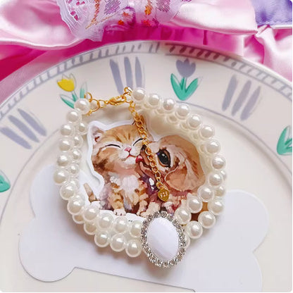 Cat Pet Jewelry Water Drop Pendant Rabbit Necklace