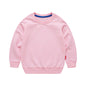 Boys Korean Round Neck Solid Color Loose Long Sleeve Pullover