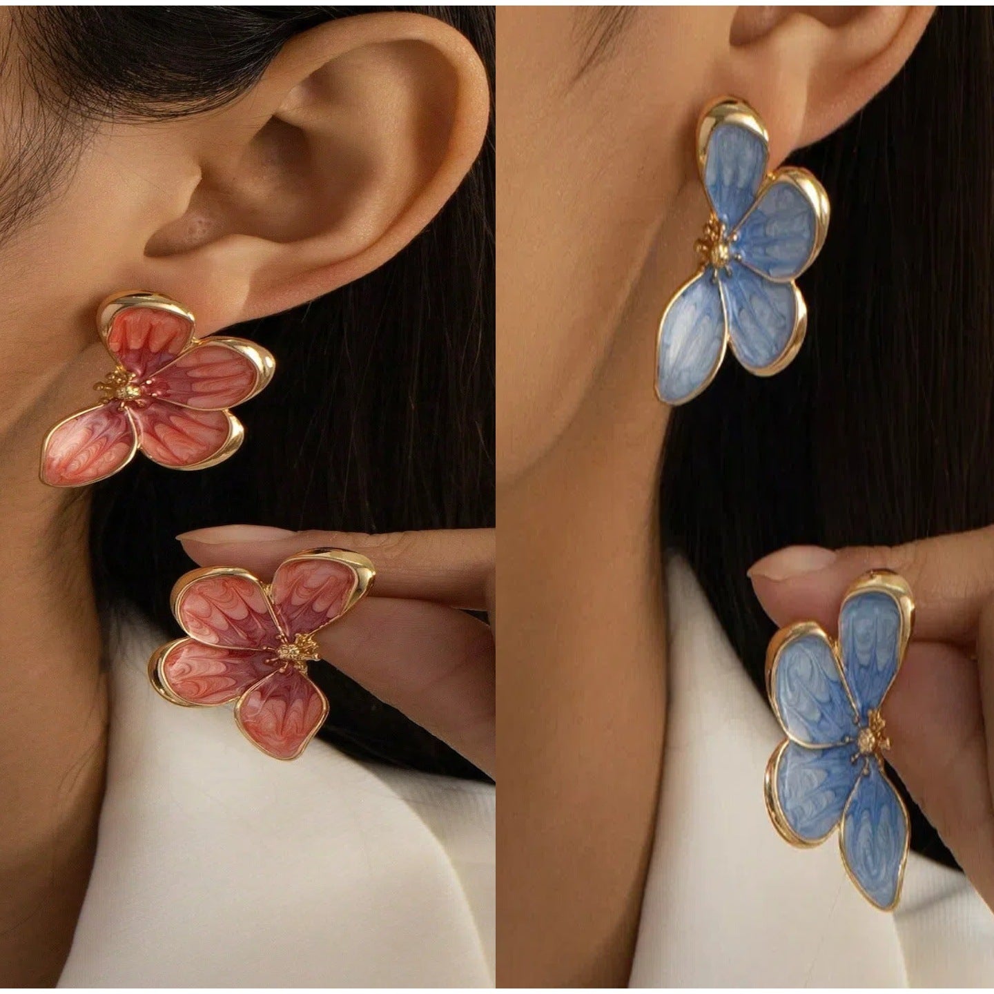 Exquisite Three-dimensional Flower Earrings Fashionable And Luxurious