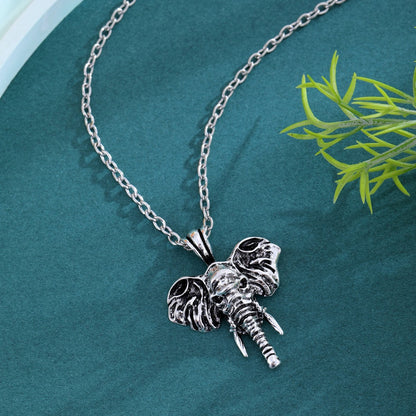 Animal Elephant God Pendant Male Hip Hop Necklace