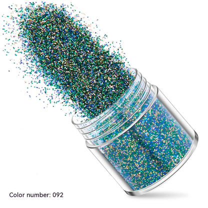 Green Manicure Set 12 Colors Mixed Nail Sequins Glitter Powder Gradient Laser Powder