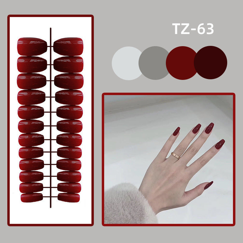 Short Ballet Trapezoid Glossy Nail Patch