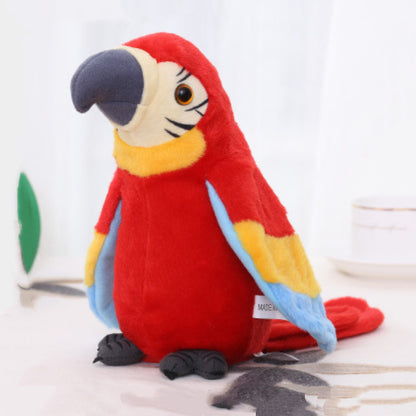Electric Talking Parrot Plush Toy Cute Speaking Record Repeats