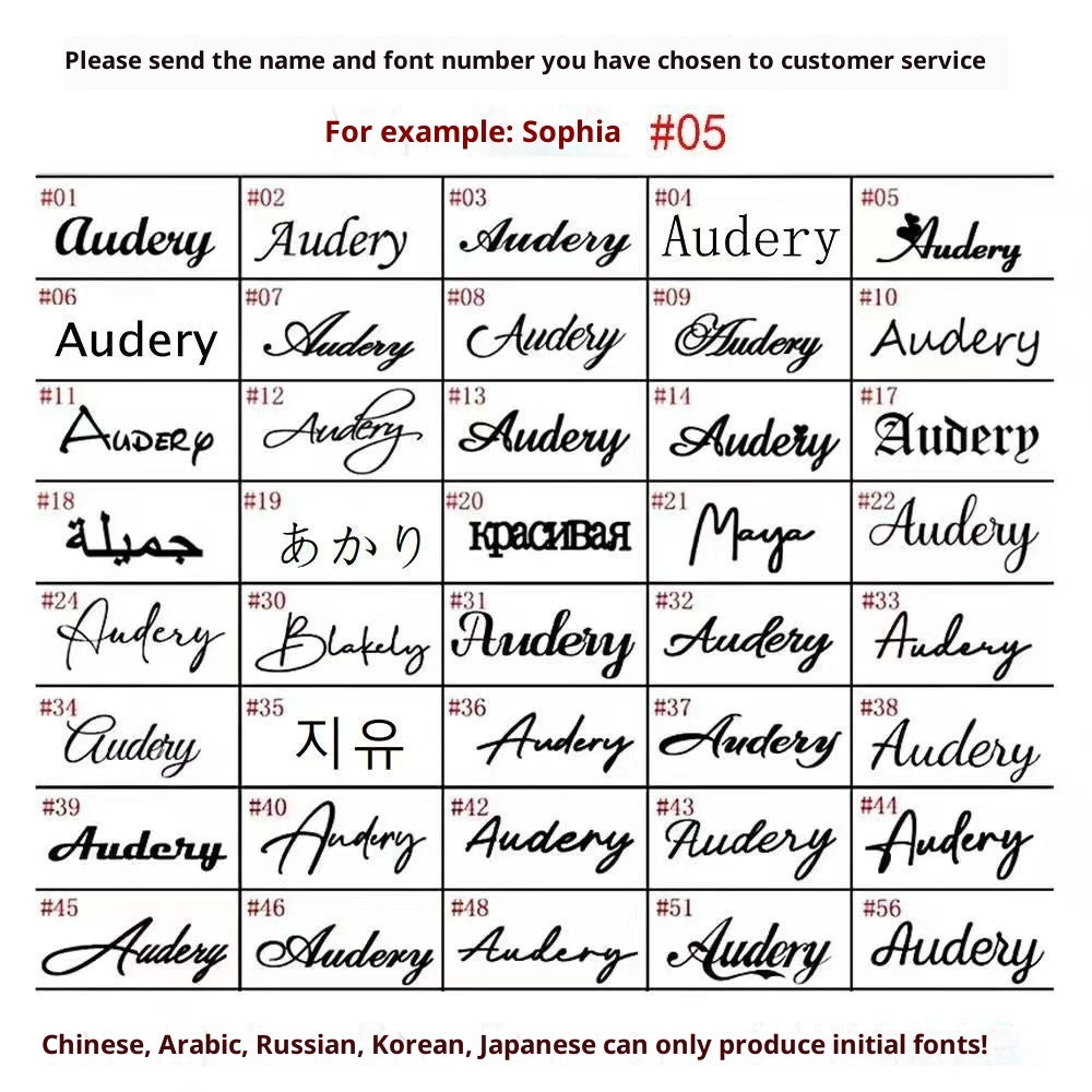 English Letter Name Personalized Cross Chain Customized Bracelet