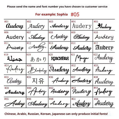 English Letter Name Personalized Cross Chain Customized Bracelet