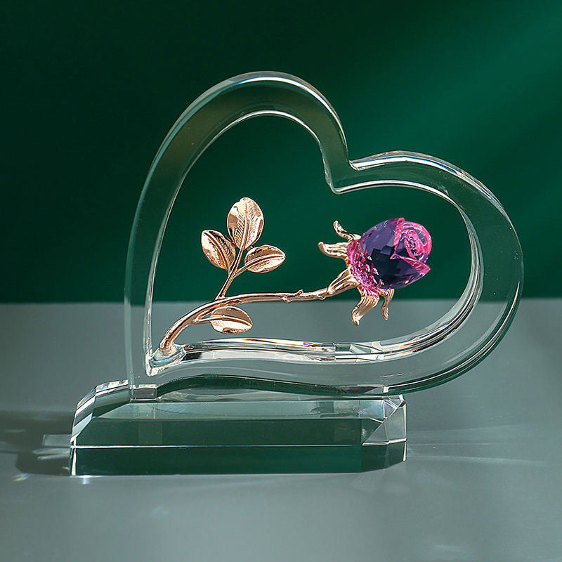 Home Valentine's Day Rose Heart-shaped Ornaments