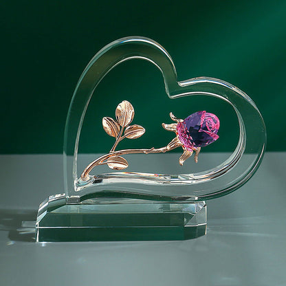 Home Valentine's Day Rose Heart-shaped Ornaments