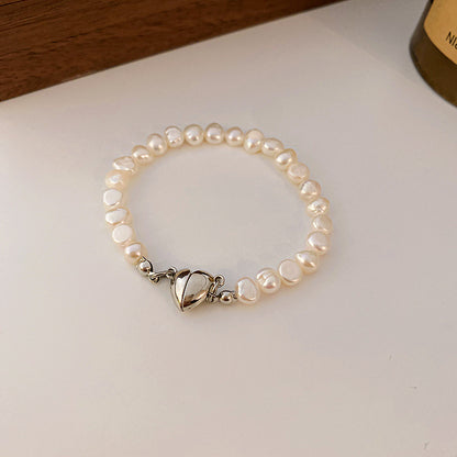 Baroque Freshwater Pearl Zircon Bracelet