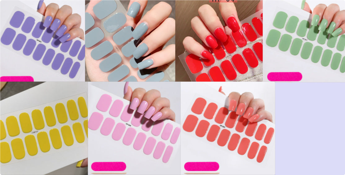 Waterproof And Durable Second Generation Semi-cured UV Nail Beauty Stickers