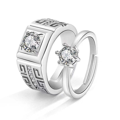 Moissanite Engagement Couple Couple Rings