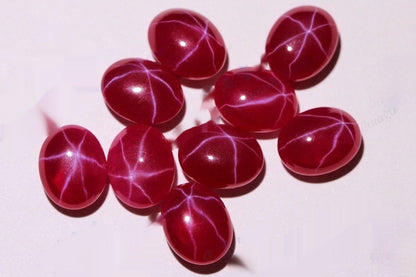 Double Egg Noodles Egg-shaped Red Star Stone Gem Stone