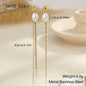 Pearl Earrings Long Tassel Stainless Steel Earrings Design Earrings